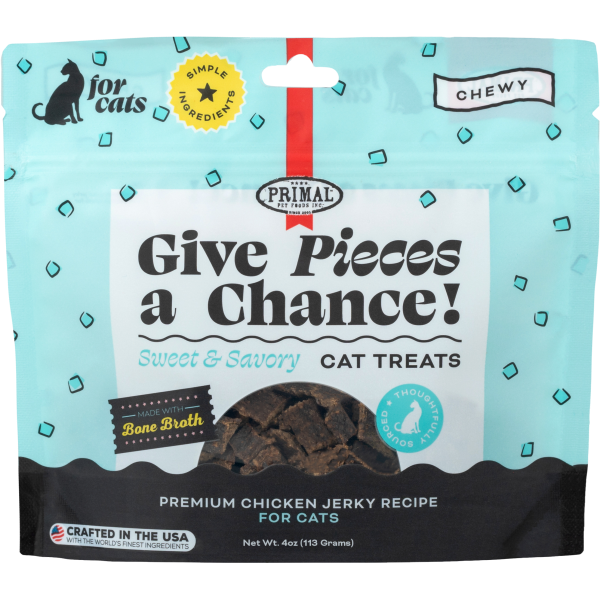 Primal Cat Give Pieces A Chance Chicken Treats, 4oz
