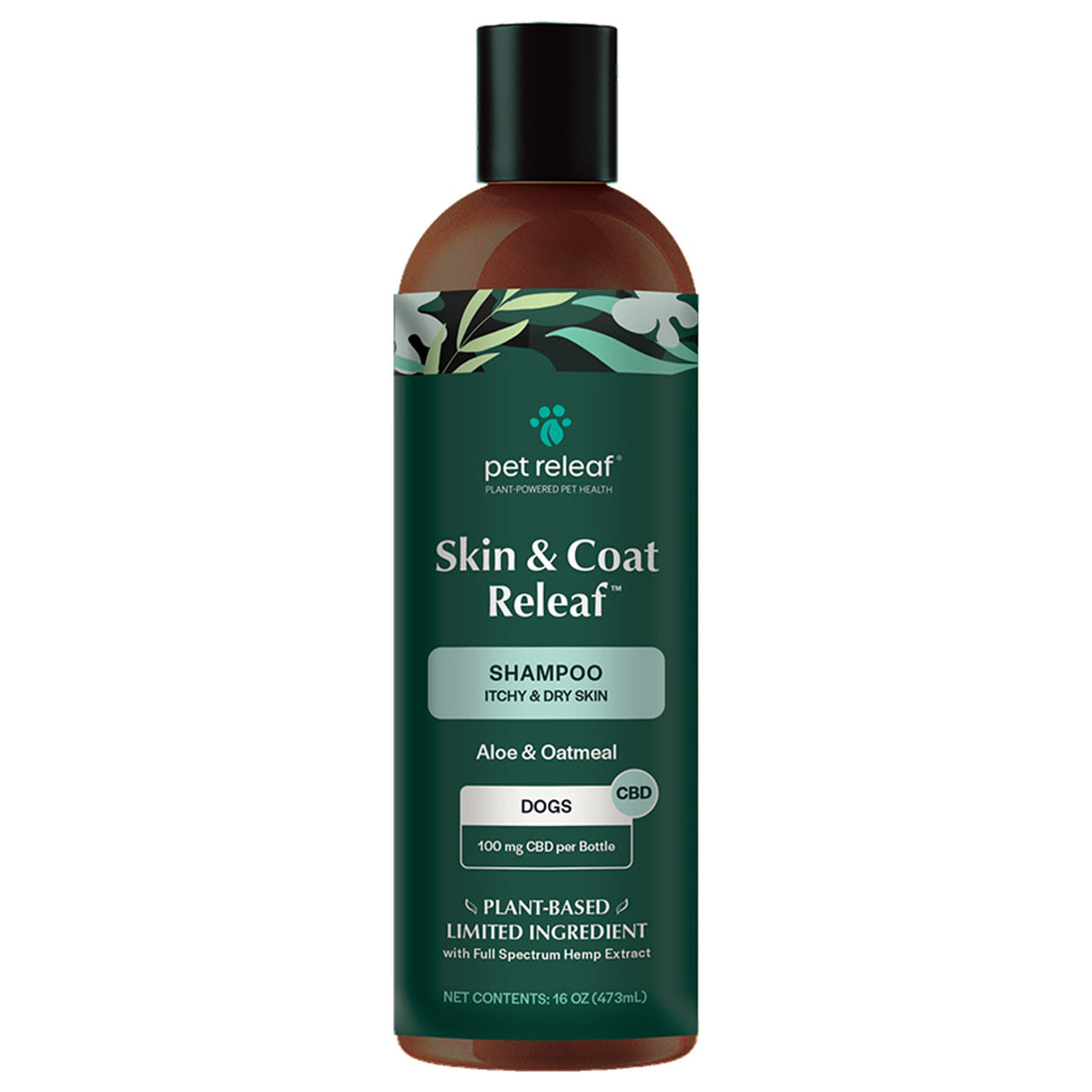 Pet Releaf Skin & Coat Releaf Shampoo for Itchy & Dry Skin, 100MG CBD