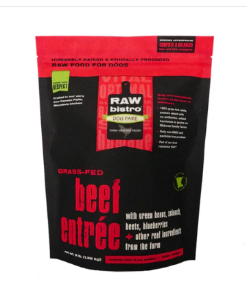 Raw Bistro Grass Fed Beef Entree, 3lbs