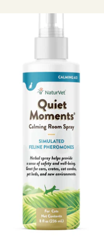 NaturVet Quiet Moments Calming Room Spray for Cats, 8oz