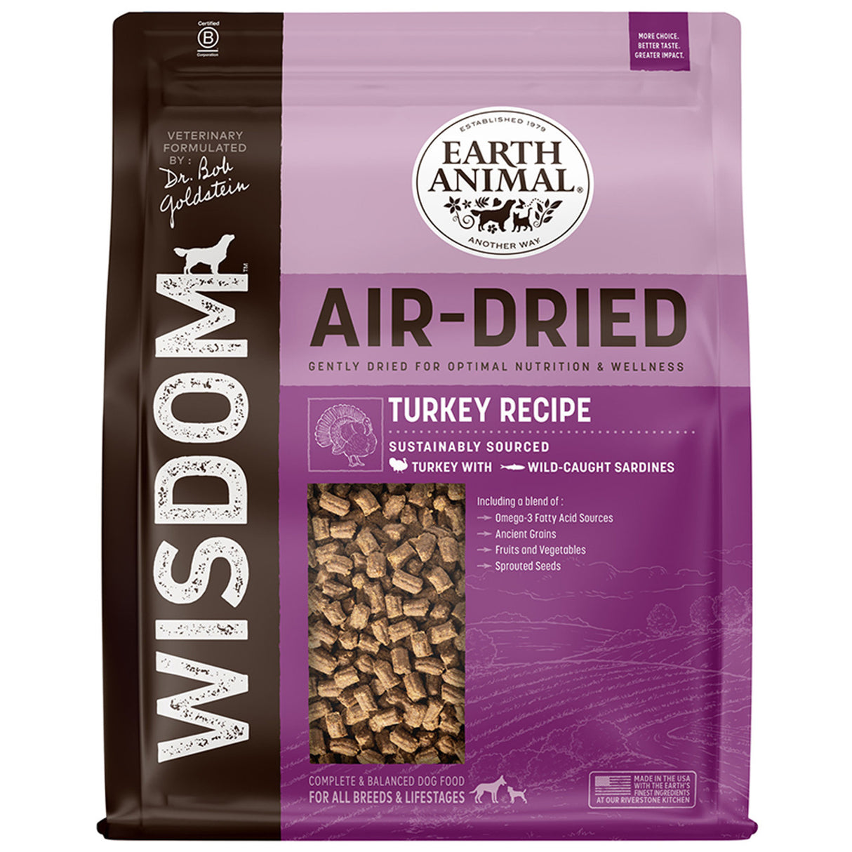 Earth Animal Wisdom Air-Dried Turkey Recipe, 2lbs