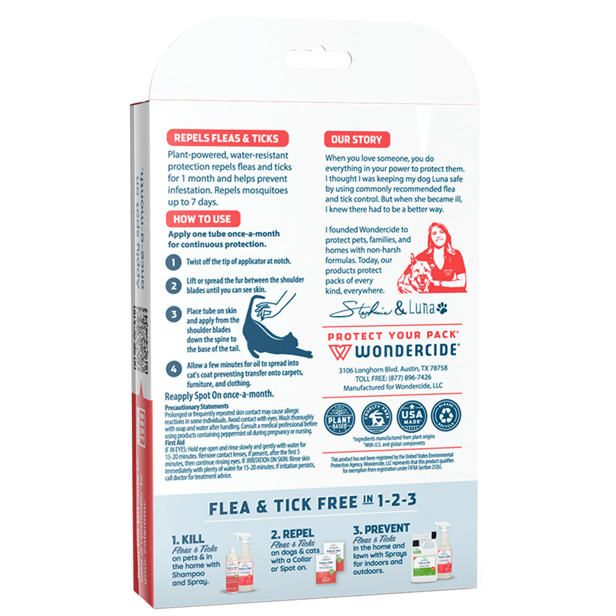 Wondercide Flea & Tick Spot On for Cats, Peppermint