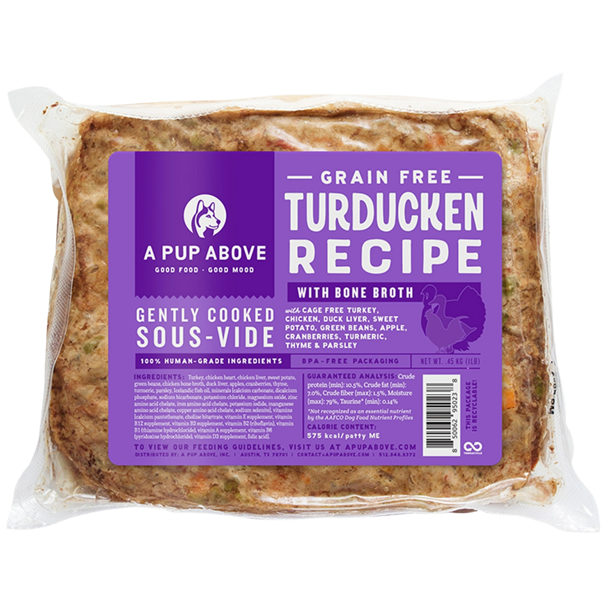 A Pup Above Frozen GF Turducken Recipe, 7lbs