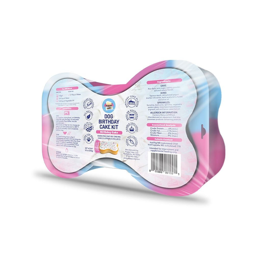 Puppy Cake Dog Birthday Cake Kit, Birthday Cake Flavor with Pupfetti Sprinkles, 10oz