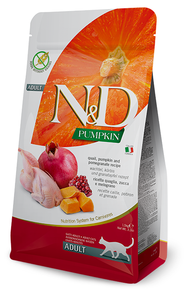 Farmina N&D Cat GF Pumpkin, Quail & Pomegranate, 3.3lb