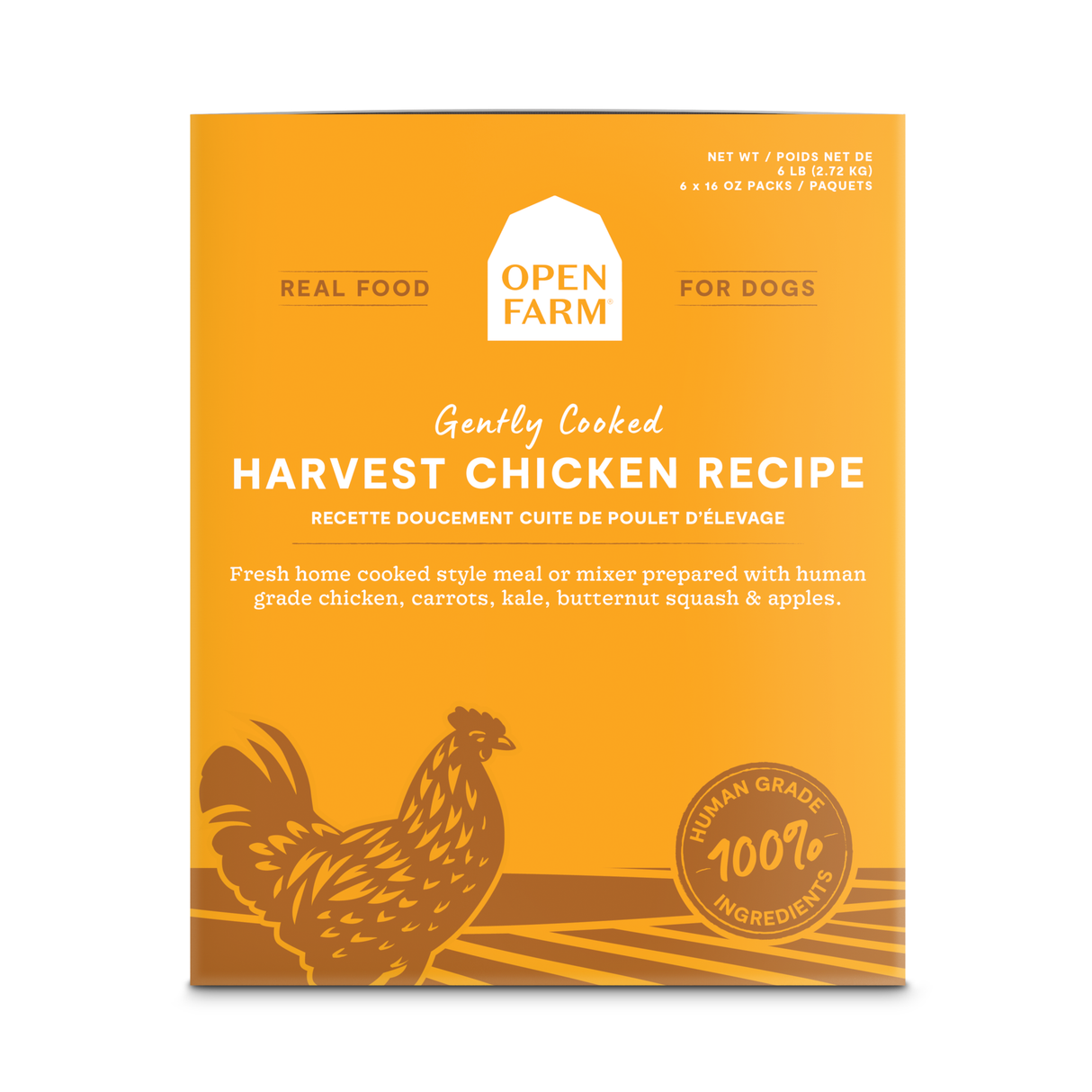 Open Farm Frozen Gently Cooked Chicken, 96oz