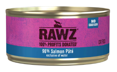 Rawz 96% Salmon Pate Canned Cat Food, 3oz