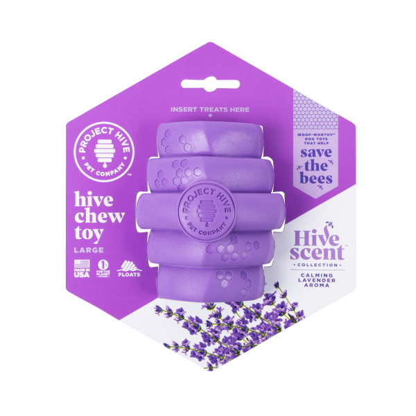 Project Hive Chew Holder Toy, Large, Lavender