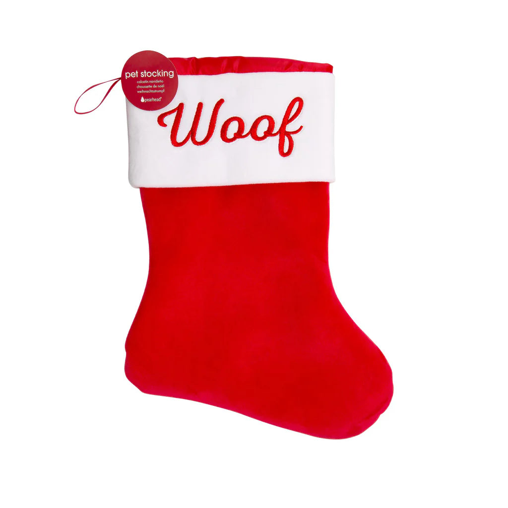 Pearhead Woof Christmas Stocking