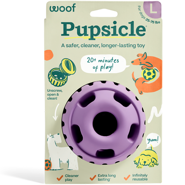 Woof Pupsicle Toy, Lavender, L