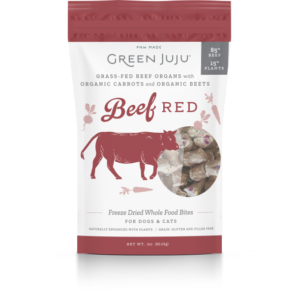Green JuJu Dog Freeze-Dried Beef Red Topper, 3oz