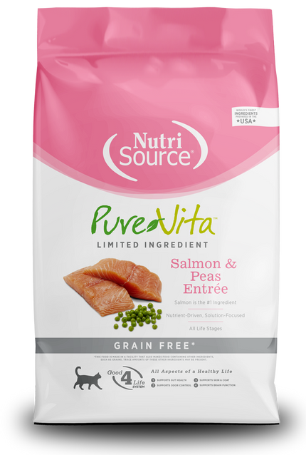 Pure Vita Salmon & Peas Cat Food, 12lbs