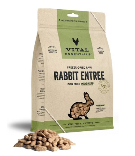 Vital Essentials Rabbit Crunchy Mini Nibs, 5.5oz