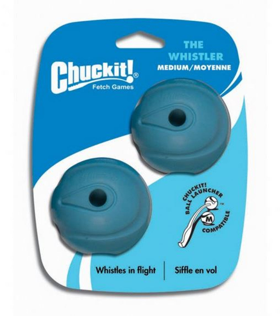 Chuckit Whistler Ball, Large 2pk