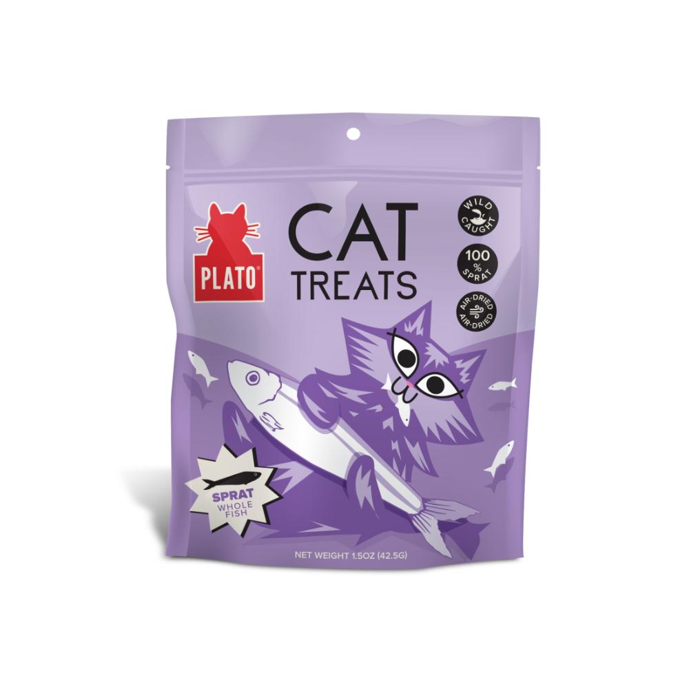 Plato Cat GF Air Dried Treats Whole Fish Baltic Sprat, 2.5oz