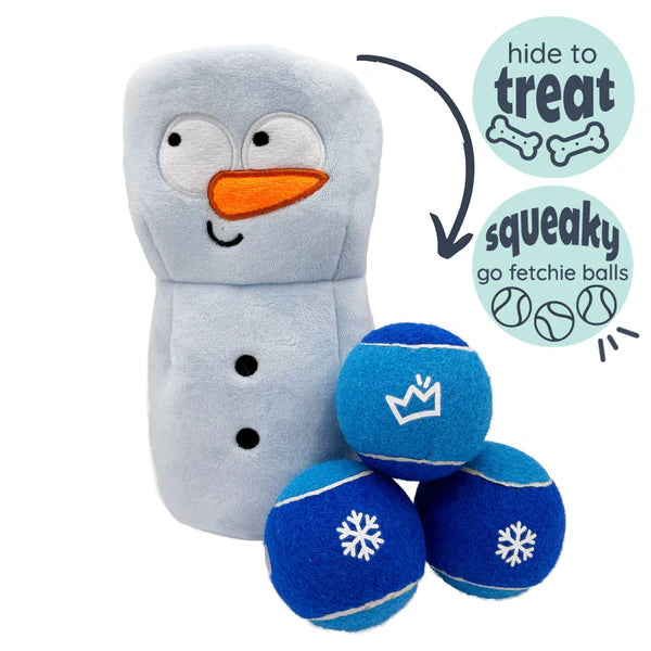 Huxley & Kent Squeak 'n Peek Frosty Snowman Dog Toy