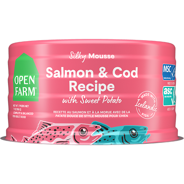 Open Farm GF Salmon & Cod w/ Sweet Potato Silky Mousse, 7oz