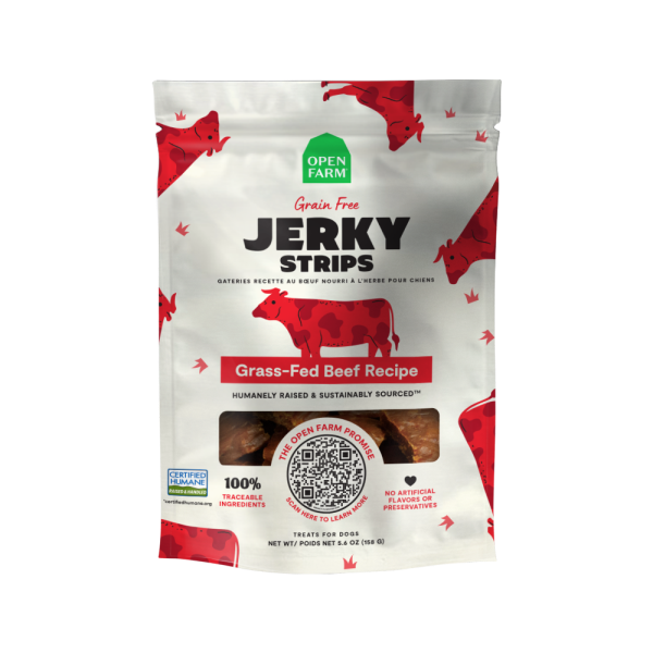 Open Farm GF Beef Jerky Strips, 5.6oz