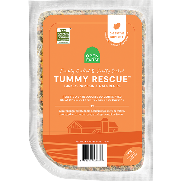 Open Farm Dog Frozen Gently Cooked Tummy Rescue, 16oz