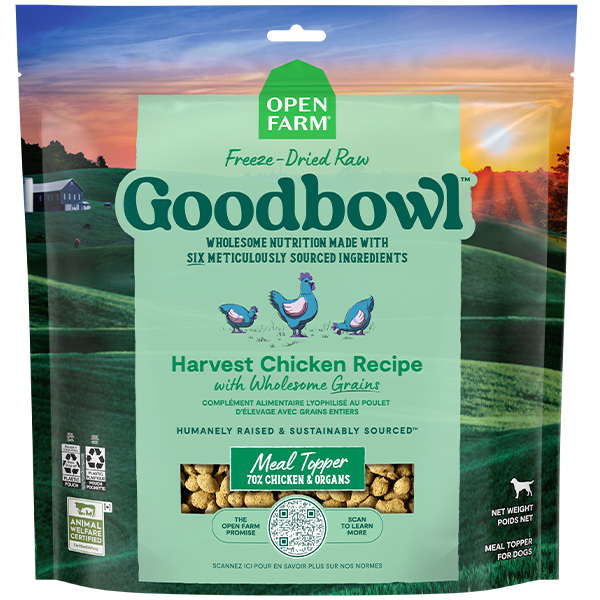 Open Farm Dog Goodbowl Freeze Dried Chicken Morsels, 23oz