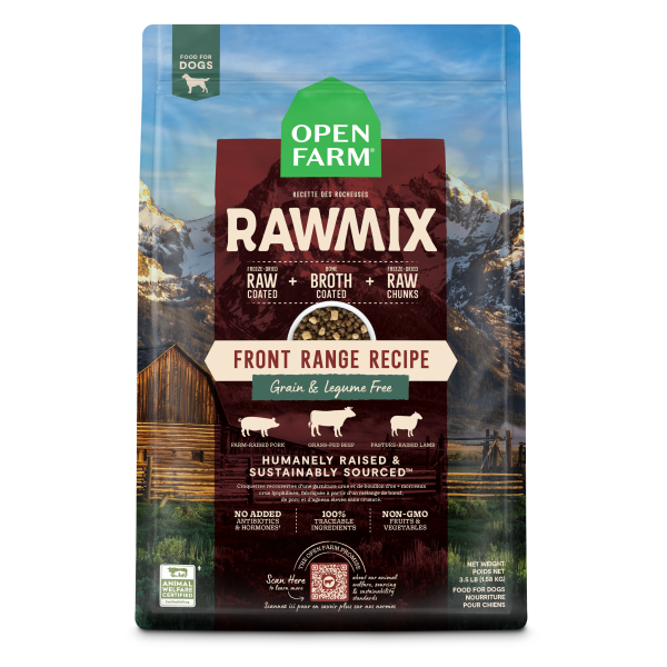 Open Farm GF Raw Mix Front Range Dog Food, 3.5lbs