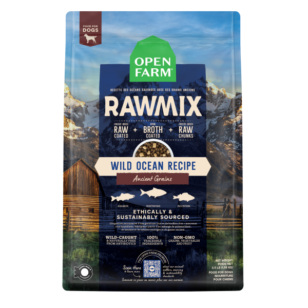 Open Farm Raw Mix Ancient Grain Wild Ocean Dog Food, 3.5lbs