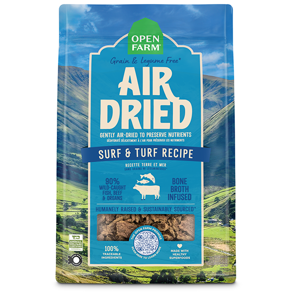 Open Farm Air Dried Dog Food, Surf & Turf Recipe, 1lb