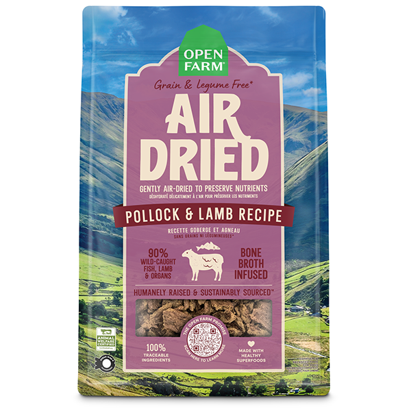 Open Farm Air Dried Dog Food Pollock & Lamb, 2lbs