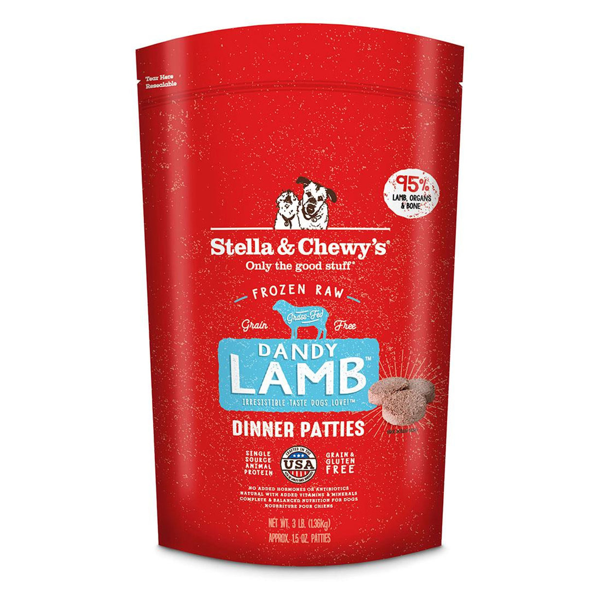 Stella & Chewys Frozen Dog Food Lamb, 12lbs
