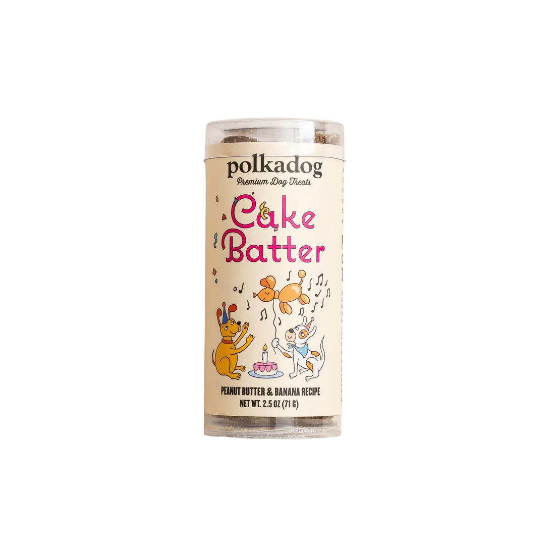 Polkadog Peanut Butter & Banana Cake Batter, Mini Tube 2.5oz