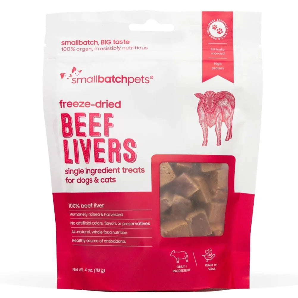 Small Batch Freeze Dried Beef Liver Treats, 4oz