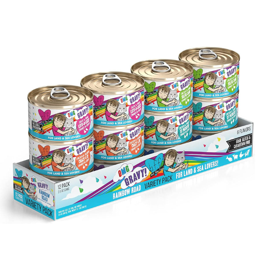 BFF OMG Rainbow Road Variety Pack, 12 2.8oz Cans
