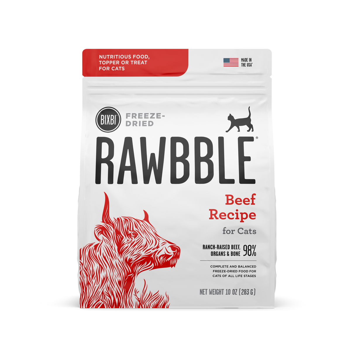 Bixbi Rawbble Cat Freeze Dried Beef, 3.5oz