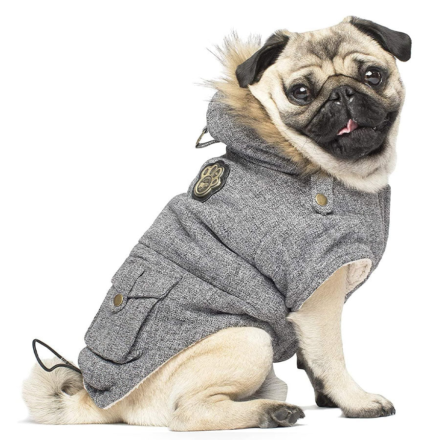 Canada Pooch Alaskan Army Parka Salt & Pepper