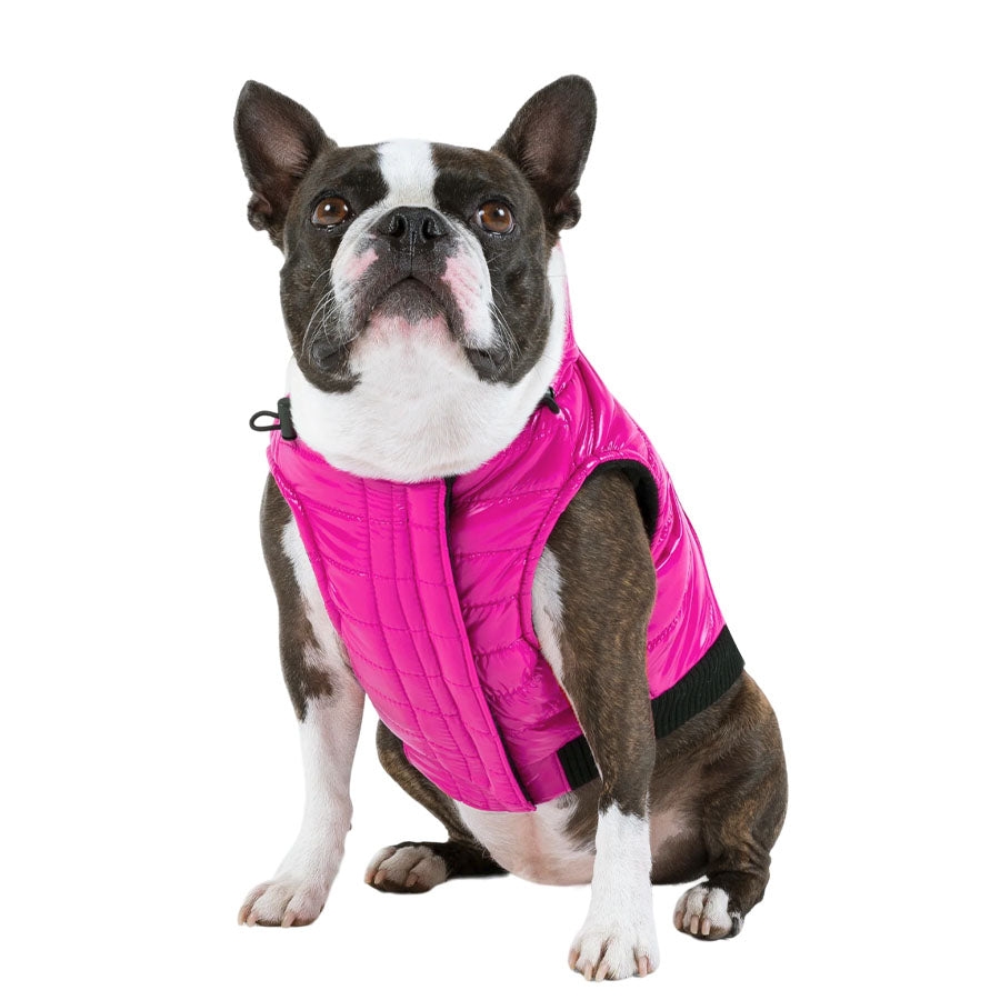 Canada Pooch Shiny Puffer Vest Pink