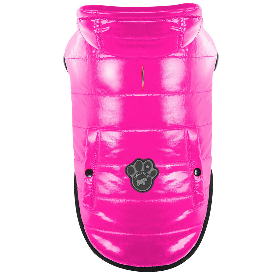 Canada Pooch Shiny Puffer Vest Pink