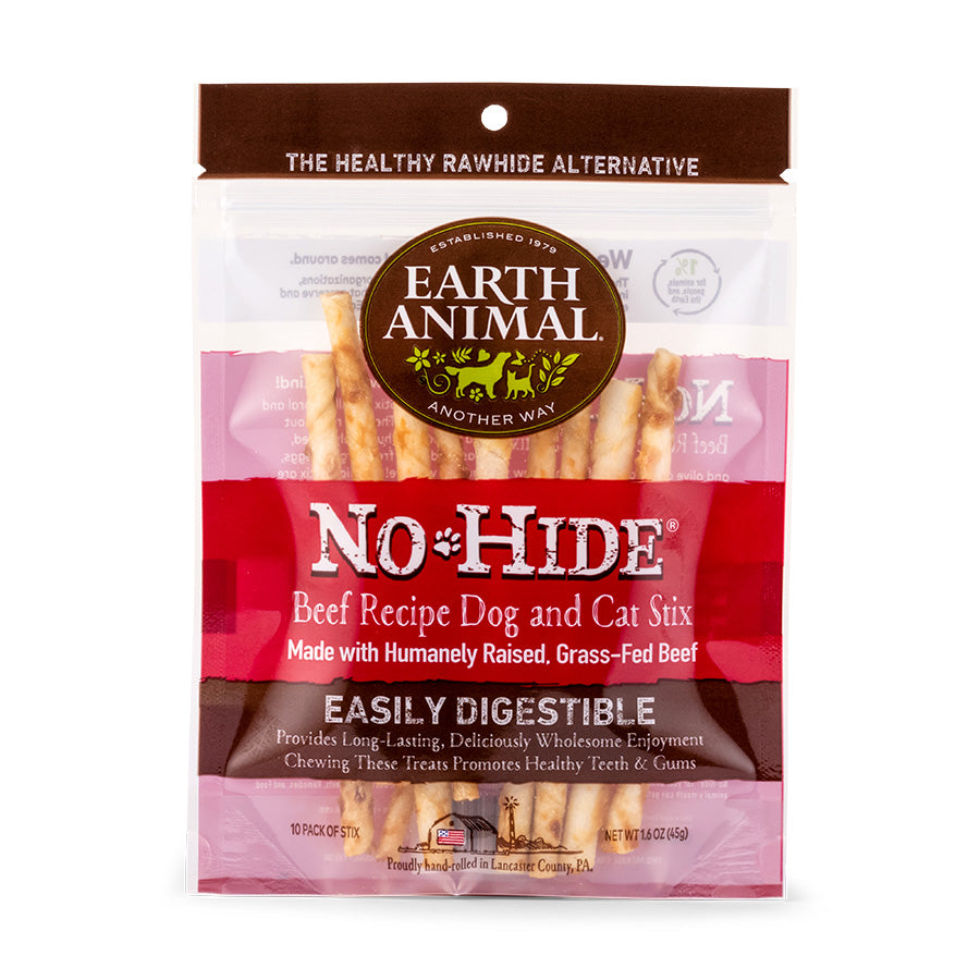 Earth Animal No Hide Beef Stix, 10pk