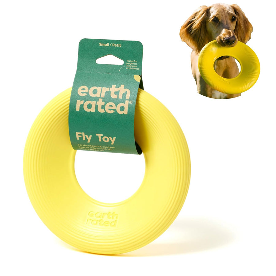 Earth Rated TPE Flyer Dog Toy Yellow