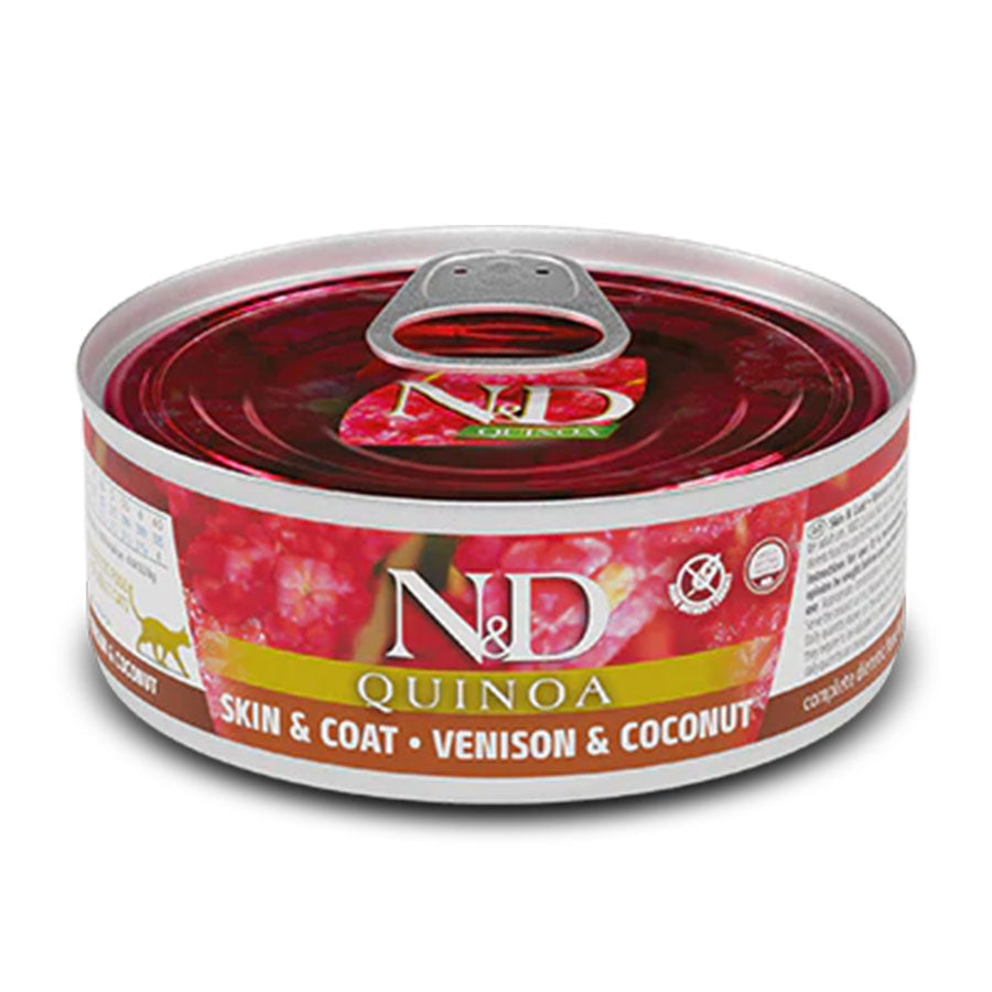 Farmina N&D Quinoa Skin/Coat Venison Canned Cat Food, 2.8oz