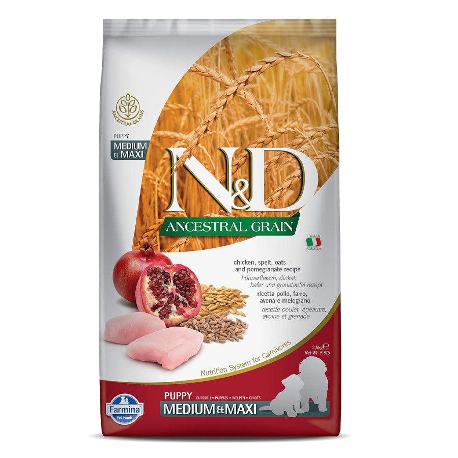 Farmina N&D Ancestral Grain Chicken Puppy Food Med/Maxi