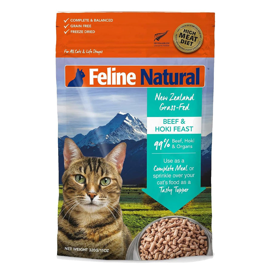 Feline Natural Freeze-Dried Beef & Hoki, 11oz