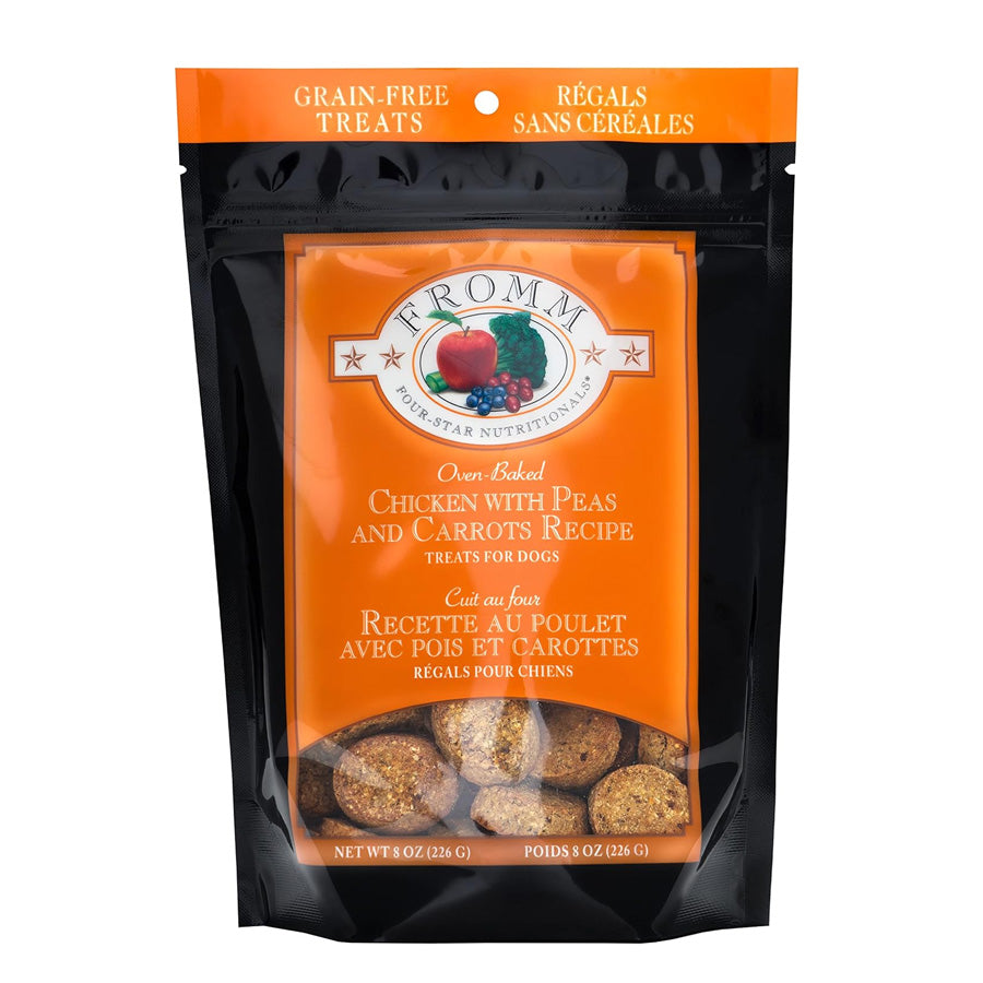 Fromm Oven-Broasted Chicken With Carrots And Peas Recipe Treats For Dogs, 8oz