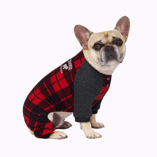Canada Pooch Frosty Fleece, Red Plaid, Size 10