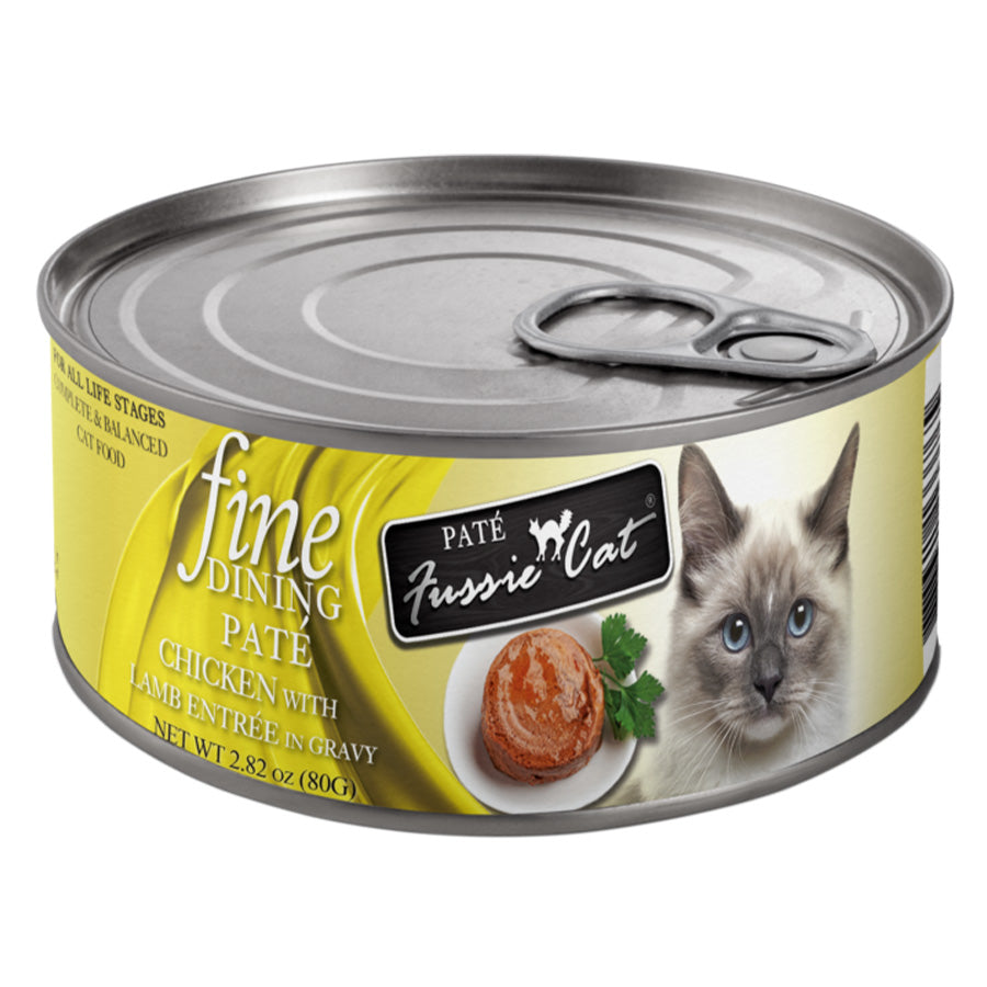 Fussie Cat Fine Dining Pate Chicken With Lamb Entree, 2.82oz