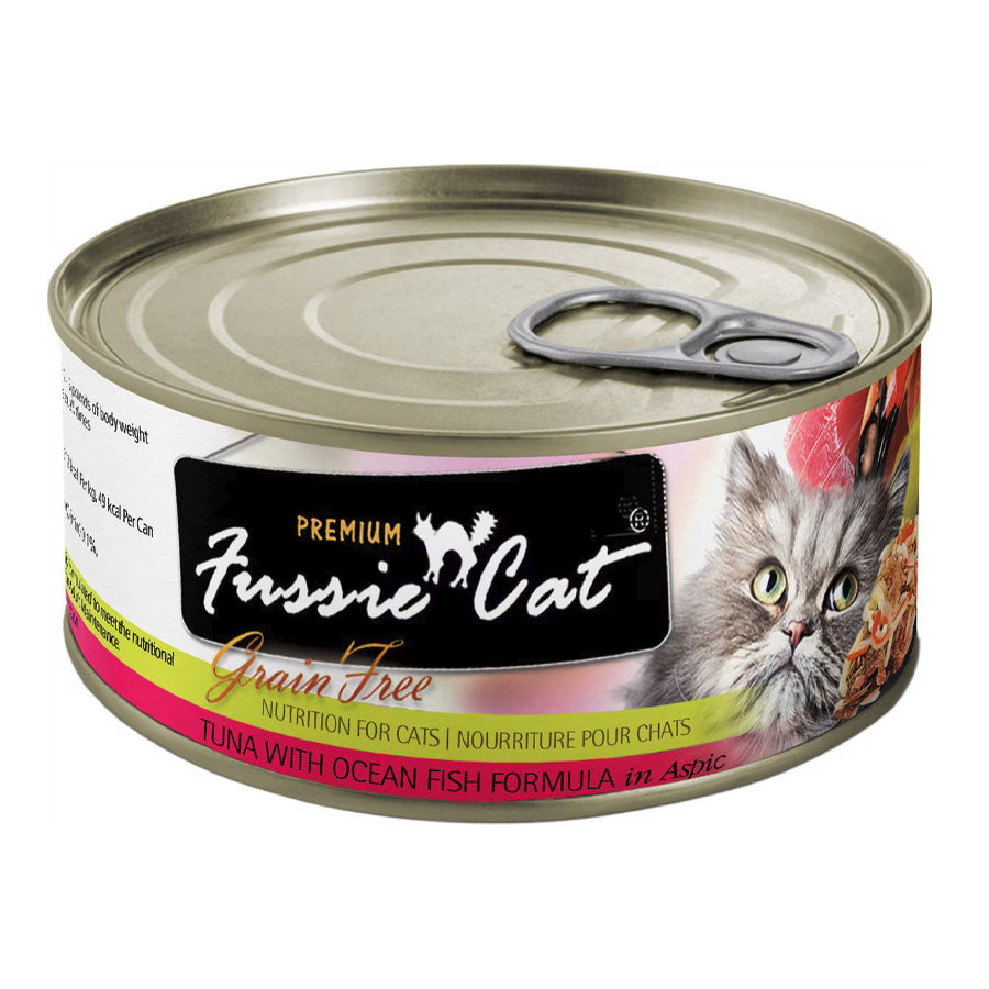 Fussie Cat Premium Tuna & Ocean Fish in Aspic Grain-Free, 2.82oz