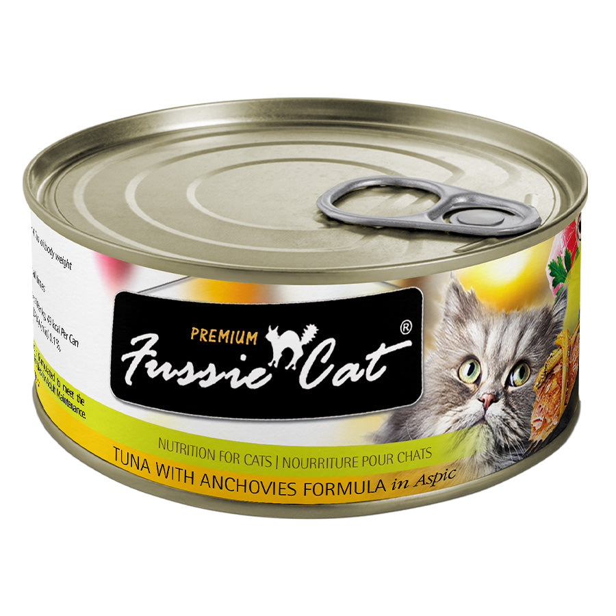 Fussie Cat Premium Tuna with Anchovies, 2.82oz