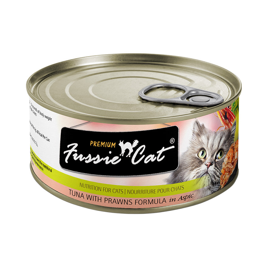 Fussie Cat Premium Tuna with Prawns, 2.82oz