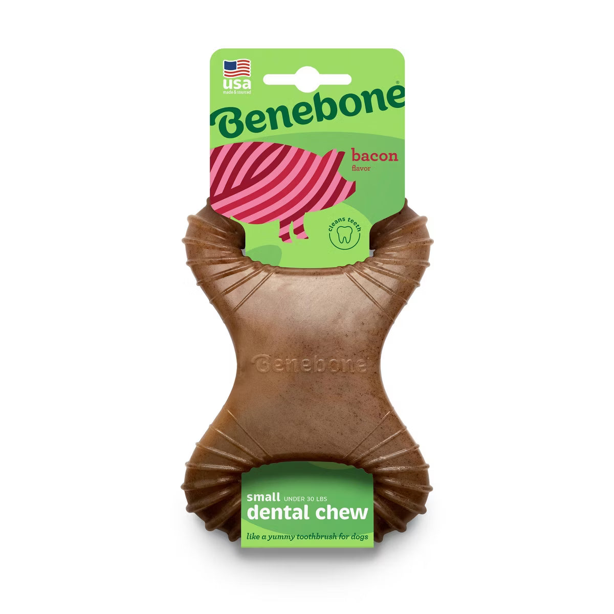 Benebone Bacon Rocking Dental Dog Chew, Small
