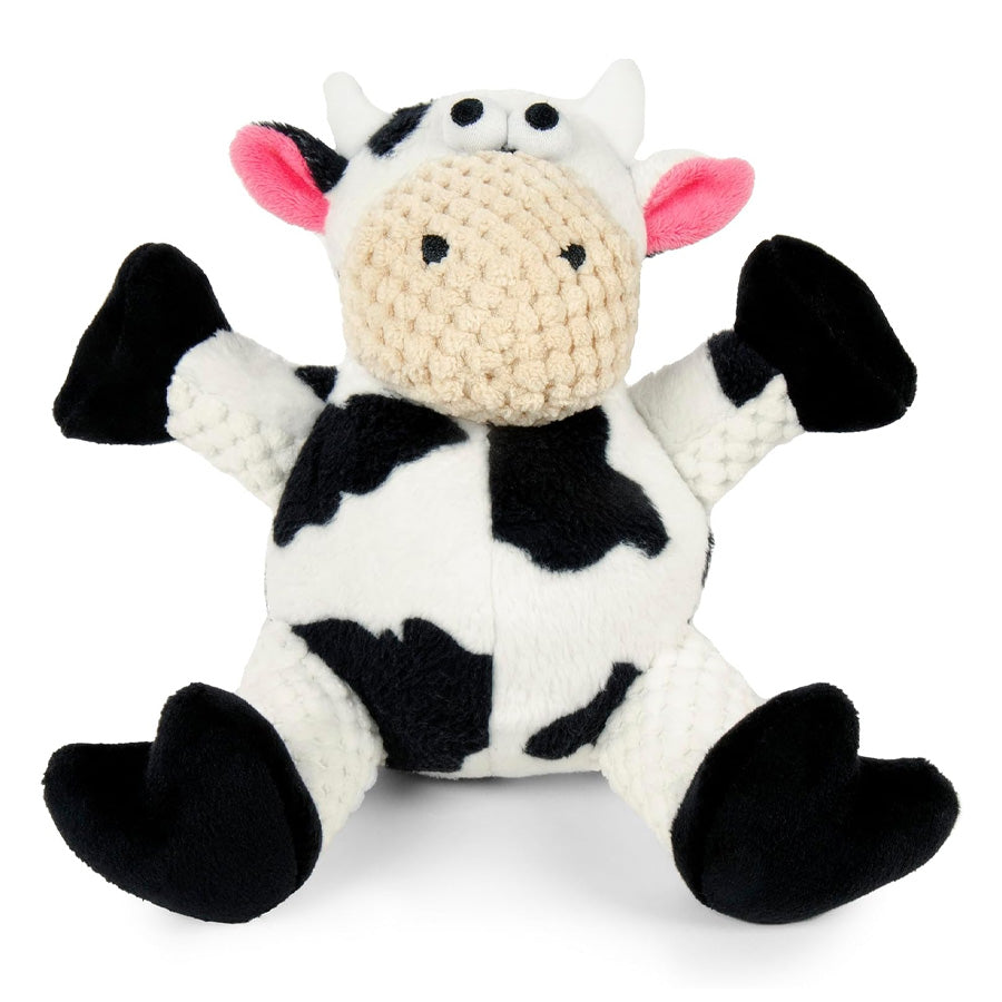 GoDog Just For Me Checkers Sitting Cow w/Chew Guard