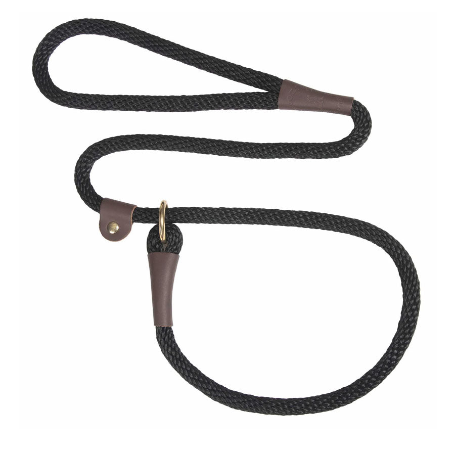 Mendota Pet Black Slip Leash, 6'